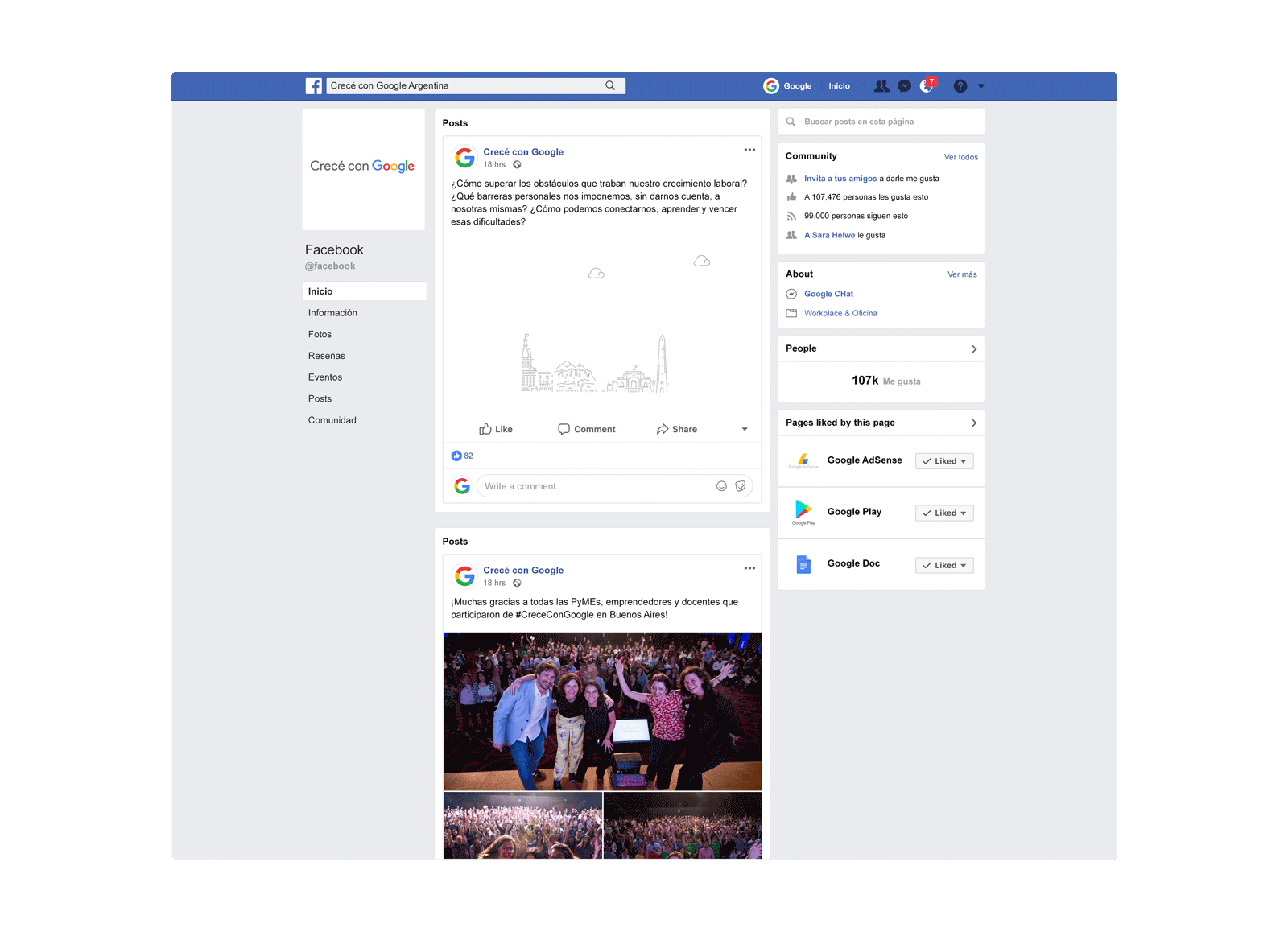 Grow with Google — animación del sistema