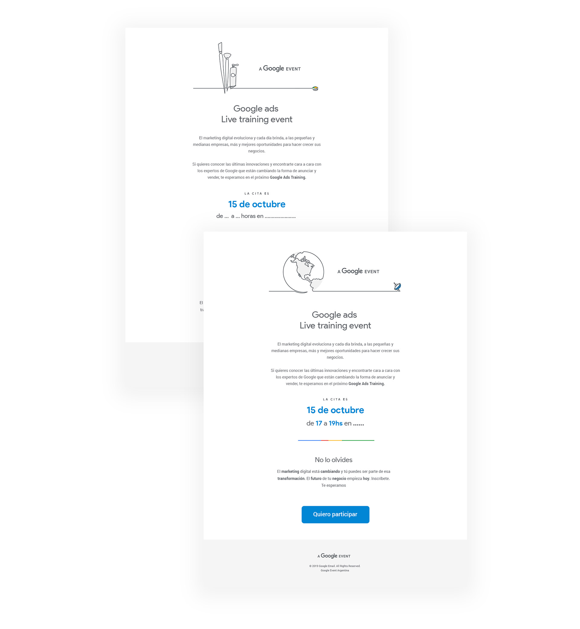 Google EDMs — pieza de campaña