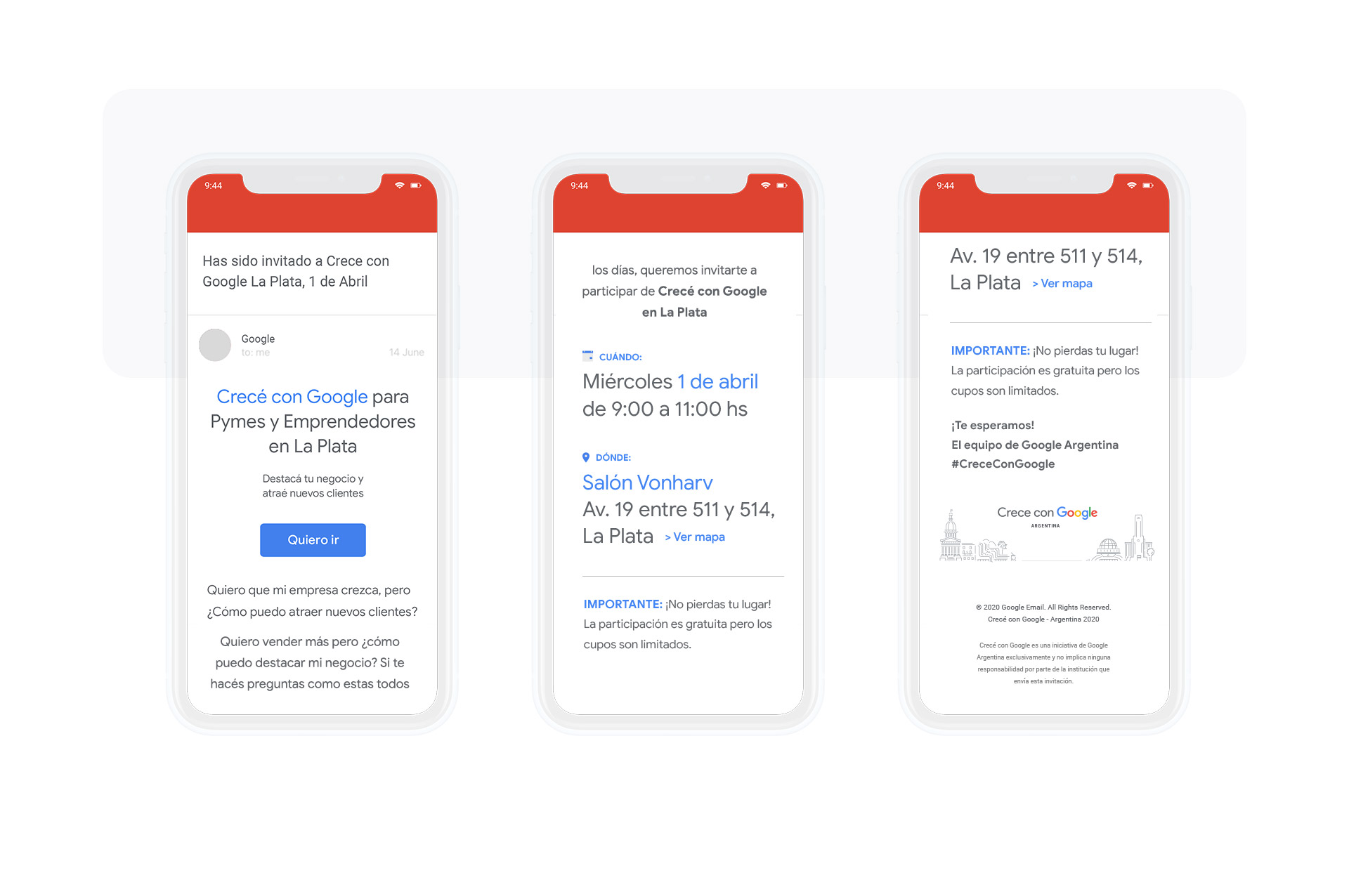 Google EDMs — pieza de campaña