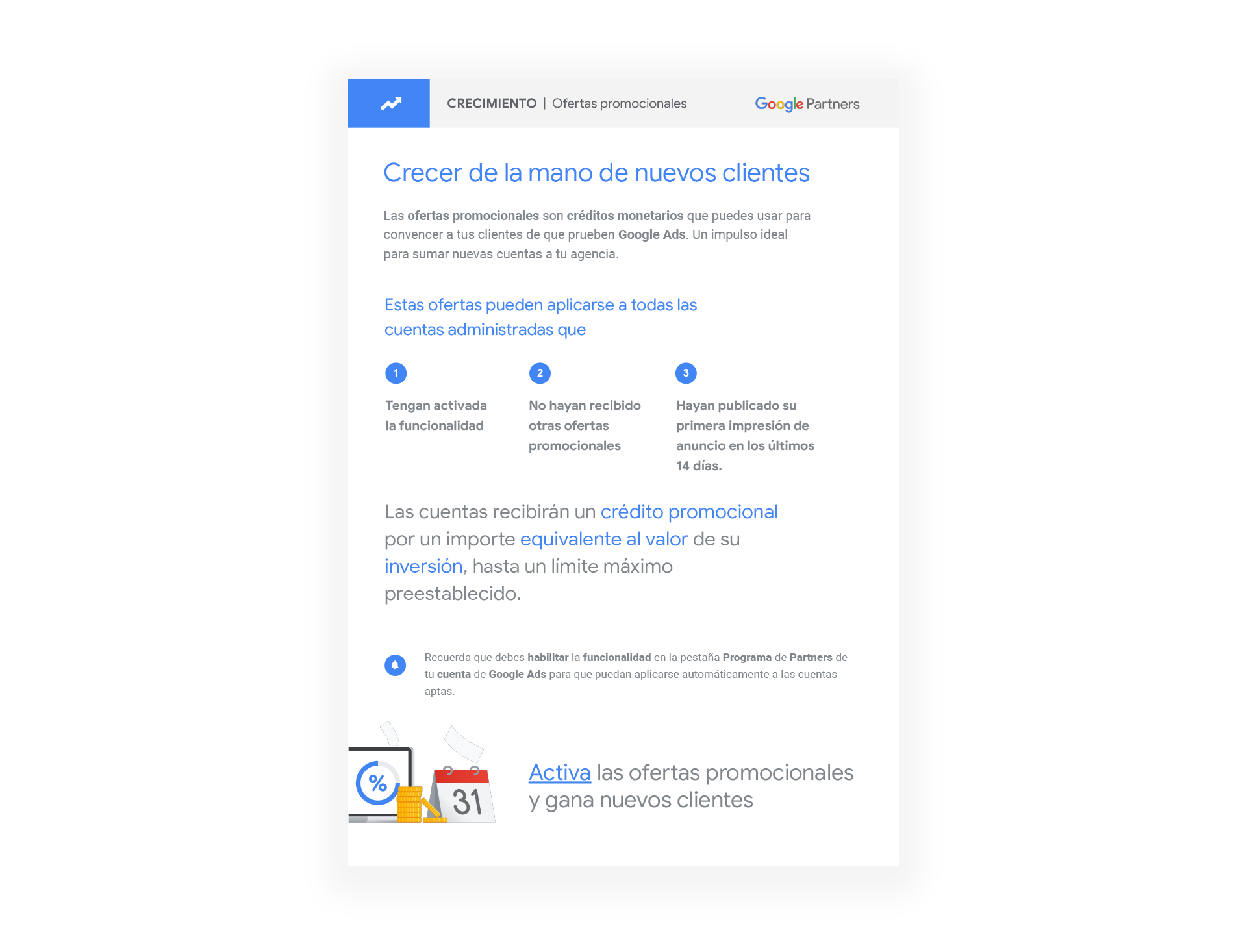 Google One-Sheeters — pieza de activo digital