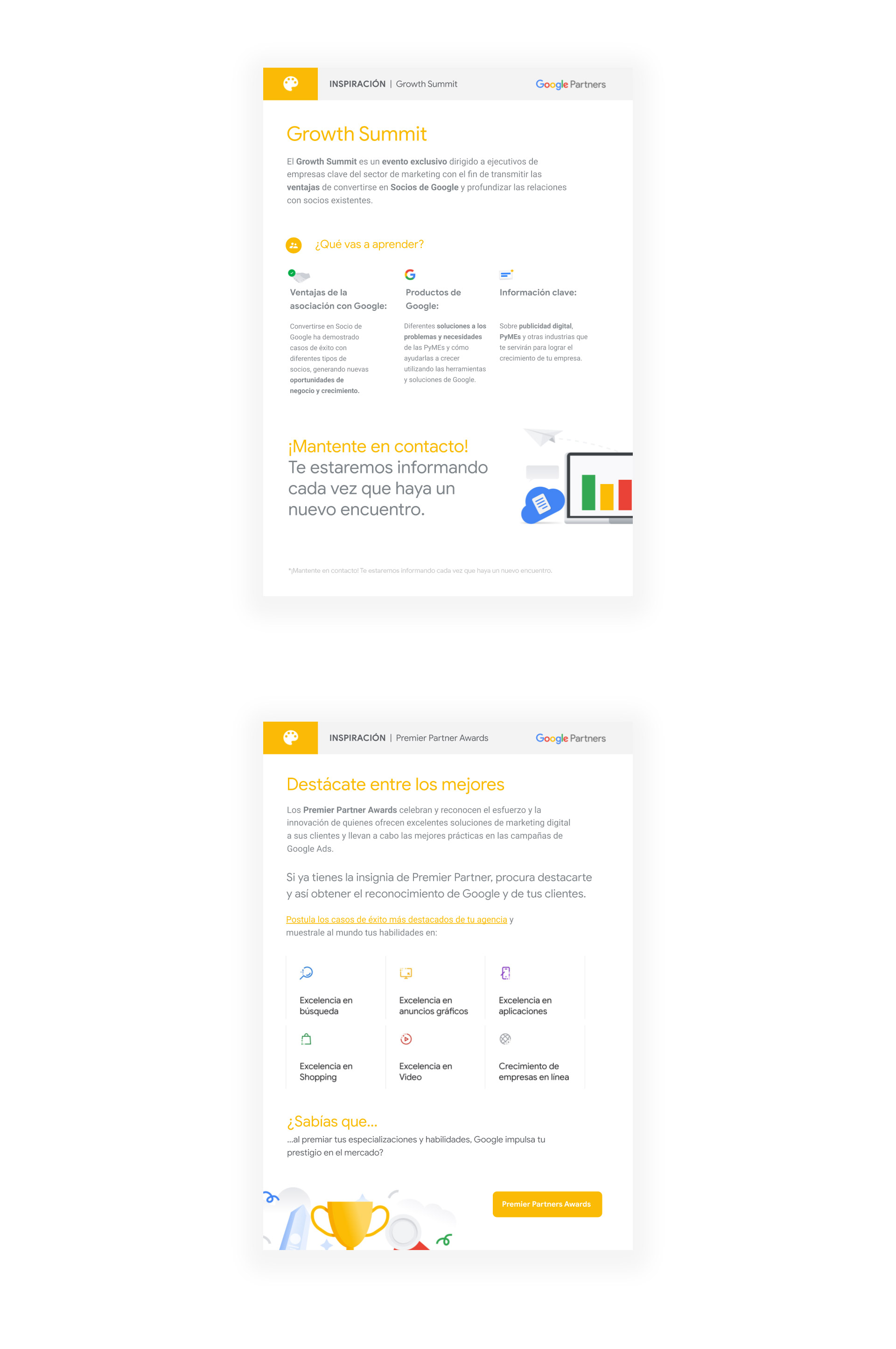 Google One-Sheeters — pieza de activo digital