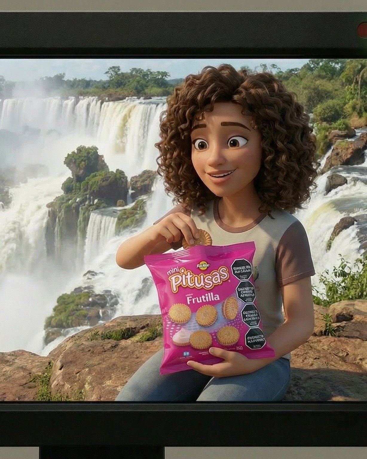 Pitusas — mini Pitusas Frutilla en las cataratas
